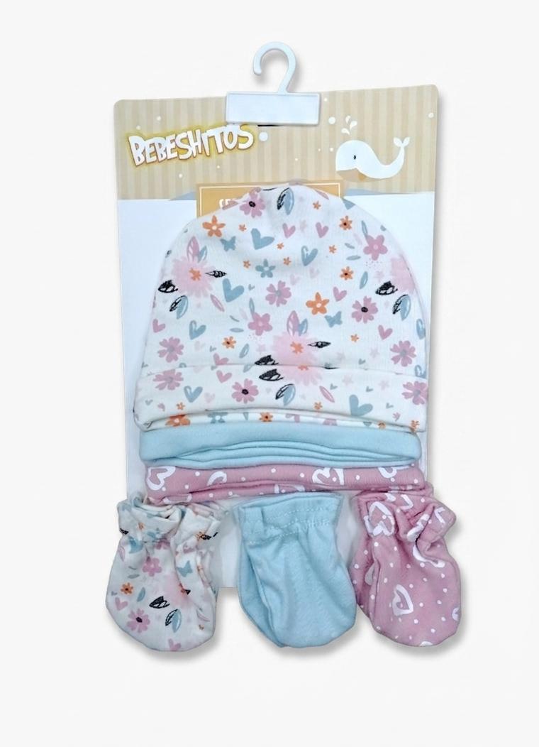 SET DE GORRITOS Y PUÑITOS PARA BEBE