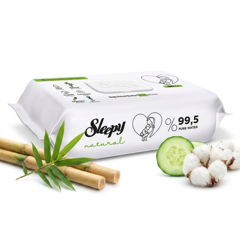 SLEEPY NATURAL NEWBORN BABY CARE WET WIPES 90 PCS