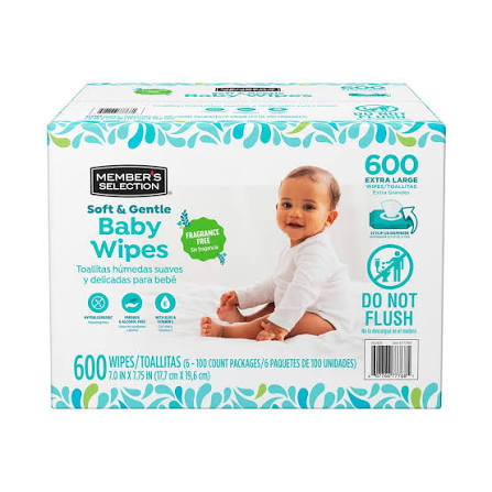 BABY WIPES MEMBERS 600 UNIDAS