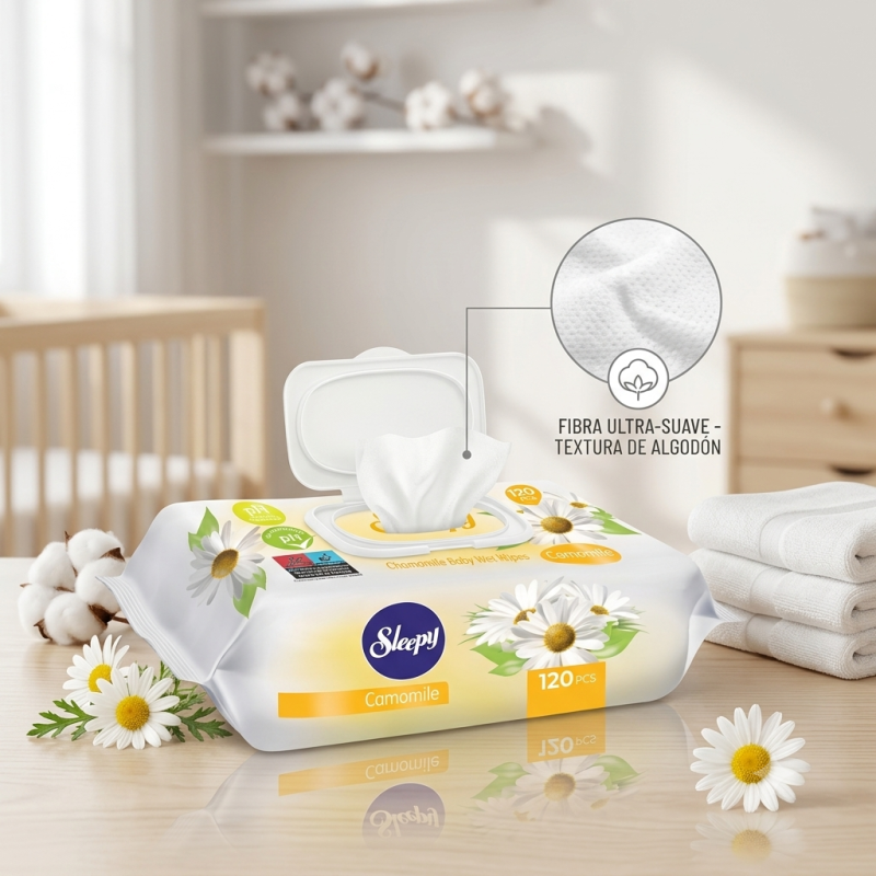 Toallitas Húmedas para Bebé New Sleepy Camomila (Manzanilla)