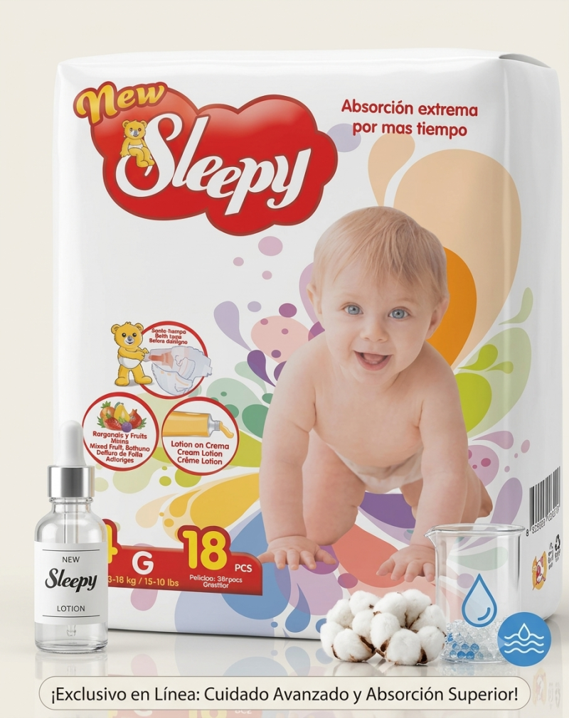 Pañales New Sleepy – Talla 4 (G) 18 PCS
