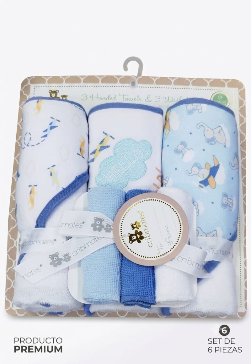 SET 3 TOALLAS DE BAÑO MAS 3 TUALLITAS