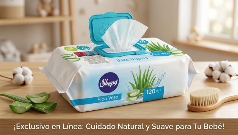 Toallitas Húmedas New Sleepy – Aloe Vera (120 piezas)