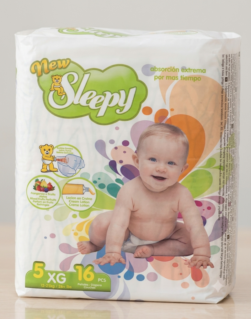 Pañales New Sleepy – Talla 5 XG (16 unidades)