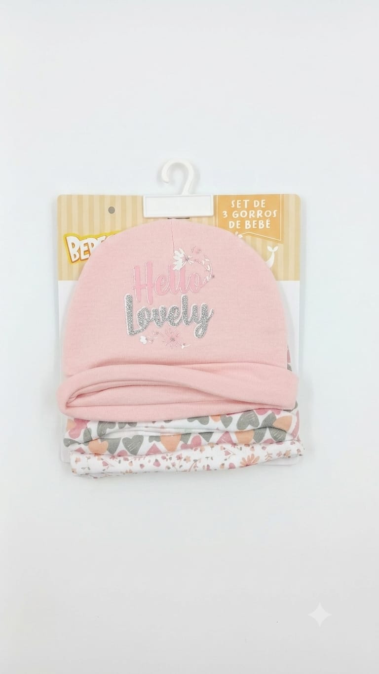 SET DE GORRITOS PARA BEBE