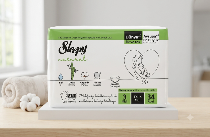 SLEEPY NATURAL #3 34 UN. 4-9 KG
