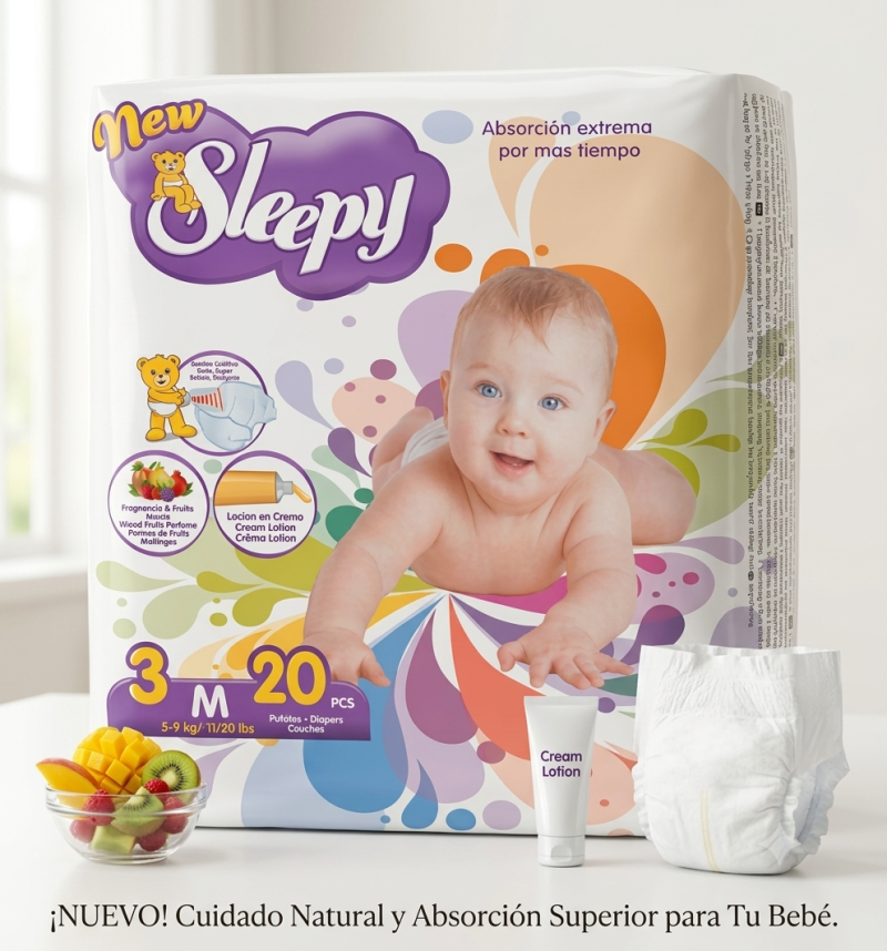 Pañales New Sleepy – Talla 3 (Medium) 20 PCS