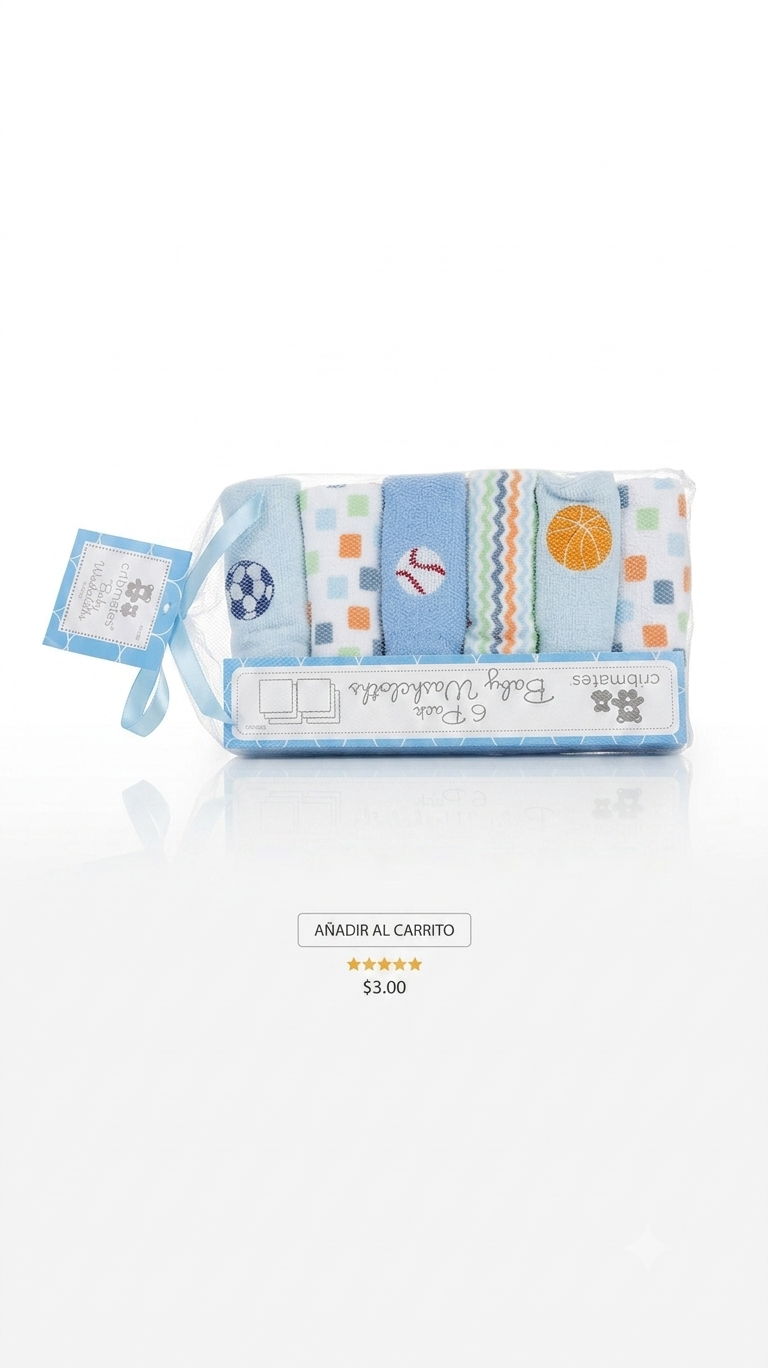 SET 6 TOALLITAS PARA BEBE