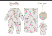 SET 4PZS ROPA Y ACCS PARA BEBE NIÑA