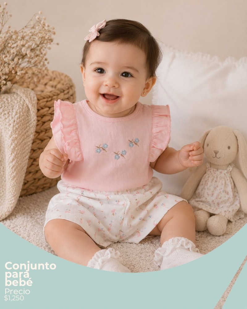 CONJUNTO PARA BEBE NIÑA 2 PCS