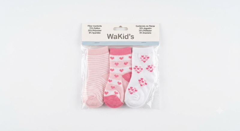 Set de Calcetines para Bebé WaKid's (Paquete de 3)